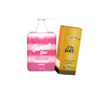 Kit Creme Hidratante Virilha Sabor Chiclete e Gel Lubrificante Anal, Sweet Glow e Gel Cliv Intt