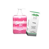 Kit Creme Hidratante Virilha Sabor Chiclete e Gel Lubrificante Anal, Sweet Glow e Gel Cliv Intt