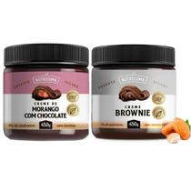 Kit Creme Morango com Chocolate e Creme Brownie Nutríssima 450g Kit Creme Morango com Chocolate e Creme Brownie Nutríssima 450g