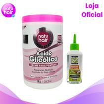 Kit Creme para pentear Ácido Glicólico Natuhair + Reparador de Pontas Óleo de Coco 60 ml Kit Creme para pentear Ácido Glicólico Natuhair + Reparador de Pontas Óleo de Coco 60 ml