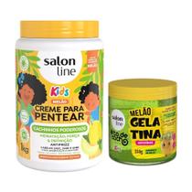 Kit Creme para Pentear Cachinhos Poderosos + Gelatina de Melão - Salon Line