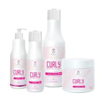 Kit Creme para Pentear Cachos 1L + Shampoo 500ml + Máscara 500g + Geleia 500ml Coconut Oil