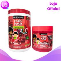 Kit Creme para Pentear Cereja + Gelatina de Cereja Natuhair 500g