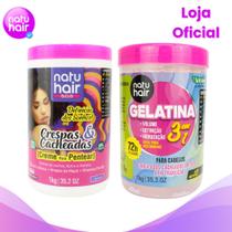 Kit Creme Para Pentear Definição dos Sonhos Crespas & Cacheadas + Gelatina 3 em 1