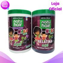 Kit Creme para pentear + Gelatina Natuhair Açaí 1kg