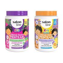 Kit creme para pentear kids maracujá + uva salon line 1kg