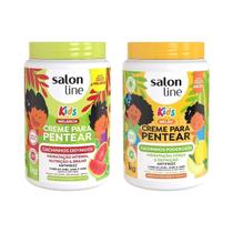 Kit creme para pentear kids melancia + melão salon line 1kg