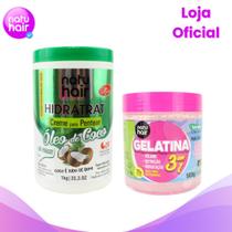Kit Creme para Pentear Óleo de Coco + Gelatina 3 em 1 500g Kit Creme para Pentear Óleo de Coco + Gelatina 3 em 1 500g