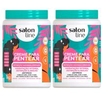 Kit Creme Para Pentear Salon Line Definição Máxima Liberado 1kg - 2 Unidades Kit Creme Para Pentear Salon Line Definição Máxima Liberado 1kg - 2 Unidades