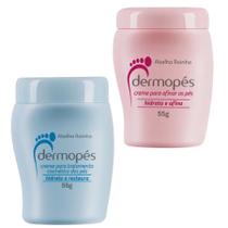 Kit Creme para Pés Dermopés Hidrata Afina e Restaura 55g