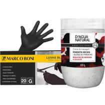 Kit creme pimenta negra e 10 pares luva latex g marco boni Kit creme pimenta negra e 10 pares luva latex g marco boni