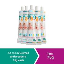Kit Creme Pomada de Assadura Vitamina A.E e Óleo de Girassol 15g Cada Maxi Baby