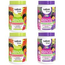 Kit Creme Salon Line Kids Melancia + Uva 1kg Com 4 Kit Creme Salon Line Kids Melancia + Uva 1kg Com 4