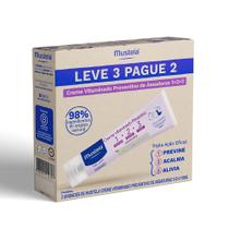 Kit Creme Vitaminado Preventivo de Assaduras Mustela Com 3 Unidades 100ml Cada