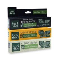 Kit Cremes Dentais Naturais e Veganos Boni Natural 90g