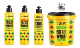 Kit Cresce & Aparece Shampoo Cond Máscara Finalizador Chikas