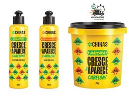 Kit Cresce & Aparece Shampoo, Condicionador e Máscara Chikas