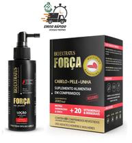 Kit Cresce Cabelo Bio Extratus Força Suplemento 60cp + Loção