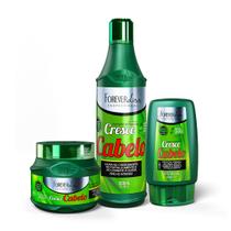 Kit Cresce Cabelo com Shampoo, Máscara250g e Leave in Forever Liss