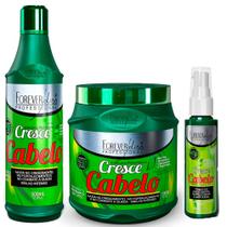 Kit Cresce Cabelo Shampoo, Mascara e Tonico Forever Liss