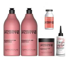 Kit Cresce Forte 5 Produtos Groove Professional