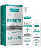 Kit Crescimento Capilar Tratamento Antiqueda Shampoo + Tonico Bioplex Nasce Fios Soft Hair
