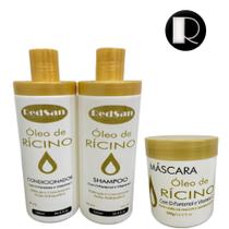Kit Crescimento - Shampoo + Condicionador + Máscara de Ricíno 500ml