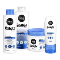 Kit Crescimento SOS Bomba Original 300ml com Defrizante Salon Line