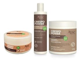 Kit Crespo Power 100% Vegano Apice 3 Produtos - Co Wash E Creme de Pentear E Máscara