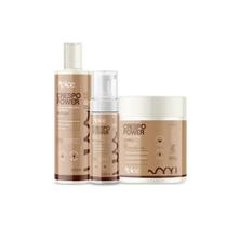 Kit Crespo Power Apice Gelatina Mousse Creme Nutritivo Cachos Crespos e Cacheados
