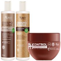Kit Crespo Power Apice Shampoo Condicionador Mascara Ph Control Anti Porosidade Capilar 300g Kit Crespo Power Apice Shampoo Condicionador Mascara Ph Control Anti Porosidade Capilar 300g