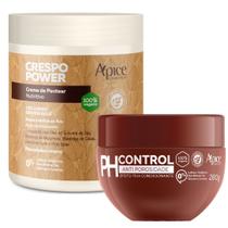 Kit Crespo Power Apse Creme De Pentear + Mascara Ph Control Anti Porosidade Capilar 280g