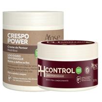 Kit Crespo Power Apse Creme De Pentear + Mascara Ph Control Anti Porosidade Capilar 300g