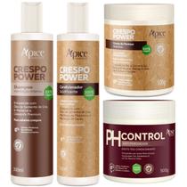 Kit Crespo Power Apse Porosidade Shampoo + Condicionador + Creme Pentear + Mascara Ph Control 500g
