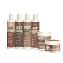 Kit Crespo Power - Shampoo + Co Wash + Condicionador + Gelatina + Máscara + Creme de Pentear