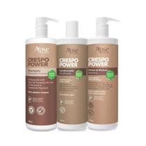 KIT Crespo Power Shampoo Condicionador e Creme De Pentear Profissional Ápice KIT Crespo Power Shampoo Condicionador e Creme De Pentear Profissional Ápice