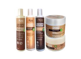 Kit Crespo Power Shampoo Hidra, Condicionador, Creme, Gelatina e Máscara 5Prod - Apse