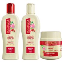 Kit Crespos 1 Shampoo 1 Condicionador 1 Banho 250ml Bio Extratus Kit Crespos 1 Shampoo 1 Condicionador 1 Banho 250ml Bio Extratus