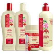 Kit Crespos 1 Shampoo 1 Condicionador 1 Banho 500ml + Finalizador 500ml Bio Extratus + Presente Lourre 15ml Kit Crespos 1 Shampoo 1 Condicionador 1 Banho 500ml + Finalizador 500ml Bio Extratus + Presente Lourre 15ml