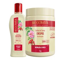 Kit Crespos 1 Shampoo 250ml 1 Banho 1kg Bio Extratus Kit Crespos 1 Shampoo 250ml 1 Banho 1kg Bio Extratus