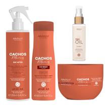 Kit Crespos Óleo Tec Oil+Day After+Co Wash+Gel Forte Arvensis Kit Crespos Óleo Tec Oil+Day After+Co Wash+Gel Forte Arvensis