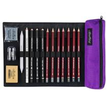 Kit Cretacolor Pencil Wrap Beginner Lilás c/ 16