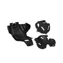 Kit Crf 250f Prot. De Quadro + Prot. De Tampa Do Motor Preto