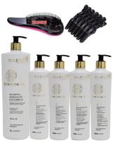 KIT CRHONUS CRONOGRAMA CAPILAR SOUPLE LISS 4 X500ML +SHAMPOO 1l