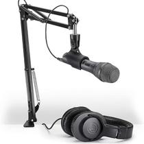 Kit Criador de conteúdo ou podcast MIC + FONE AT2005 USBPK
