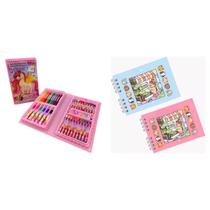 Kit Criativo Unicolors e Bobbie Goods Livro De Colorir Capa Dura 55 Páginas De Desenhos Em Folha A5 180 Gr Maleta Unicolors 48 Peças