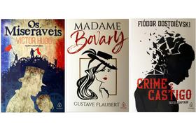 Kit crime e castigo + madame bovary + os miseráveis - Kit de Livros