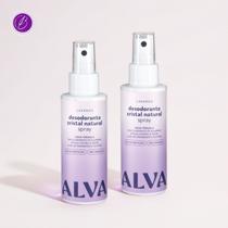 Kit Cristal Natural Alva Dupla 2 Desodorantes Spray 120ml 12 Horas de Proteção Lavanda Kit Cristal Natural Alva Dupla 2 Desodorantes Spray 120ml 12 Horas de Proteção Lavanda