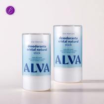 Kit Cristal Natural Alva Dupla 2 Desodorantes Stick Natural 120g Sem Perfume 12 Horas de Proteção Kit Cristal Natural Alva Dupla 2 Desodorantes Stick Natural 120g Sem Perfume 12 Horas de Proteção