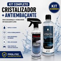 Kit Cristalizador de Vidros Repelente de Chuva e Antiembaçante Prolitec 500ml Kit Cristalizador de Vidros Repelente de Chuva e Antiembaçante Prolitec 500ml